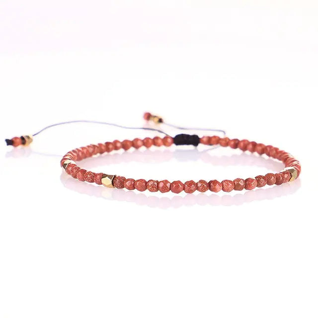 3mm Natural Lapis Tiger Eye Stone Tangling Stone Hand-woven Bracelets