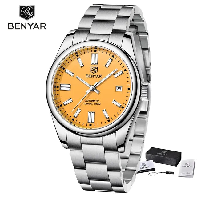 2023 Introducing the Benyar New Luxury Men's Mechanical Watches, where sophistication meets precision craftsmanship