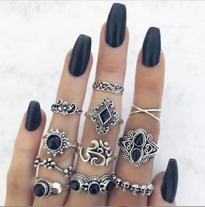 Goth Rings Set