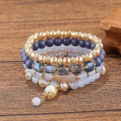 Multilayer Elastic Weave Bracelets