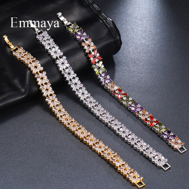 Luxury Bracelet Crystal Bracelets for Women Charm Bracelets & Bangles Female Bridal Wedding Jewelry