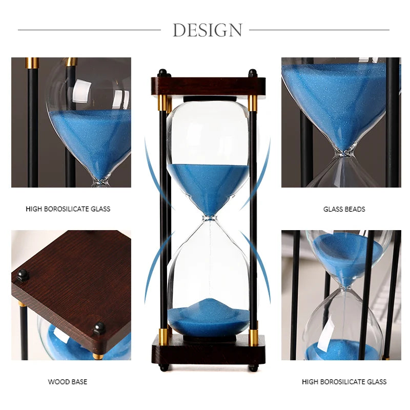 European Retro 15 Minutes Hourglass Sand Clock Home Supplie Timer Desktop Ornament Sandglass Luxury Living Room Decorations Gift