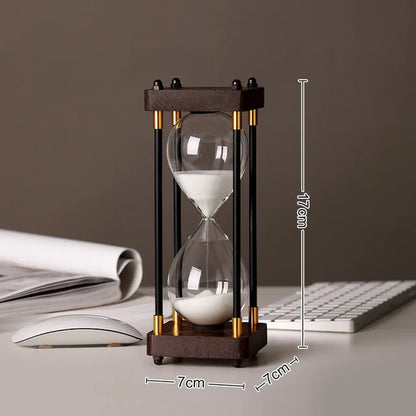 European Retro 15 Minutes Hourglass Sand Clock Home Supplie Timer Desktop Ornament Sandglass Luxury Living Room Decorations Gift