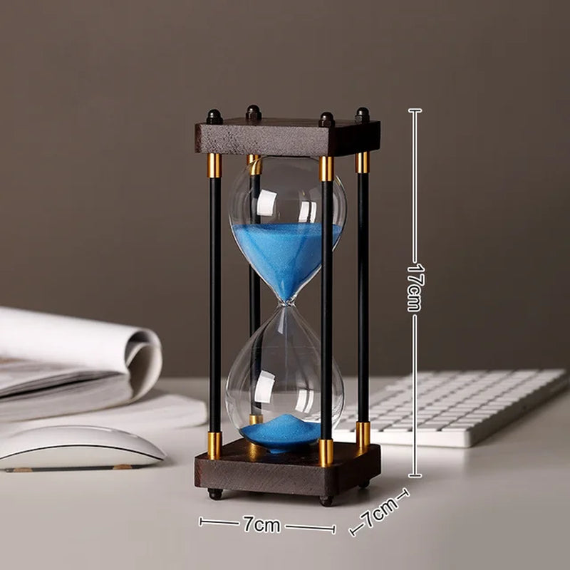 European Retro 15 Minutes Hourglass Sand Clock Home Supplie Timer Desktop Ornament Sandglass Luxury Living Room Decorations Gift