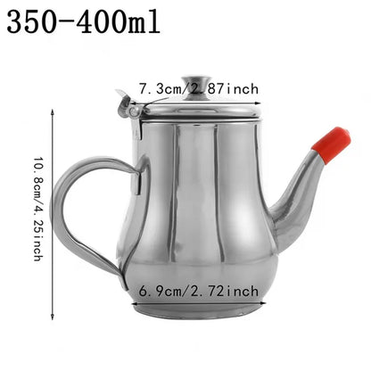 Filter Oil Pot Stainless Steel Household Leak-Proof Wine Pot Pouring Oil Bottle Seasoning Tank Kitchen Supplies Oz Pot Oil Tank