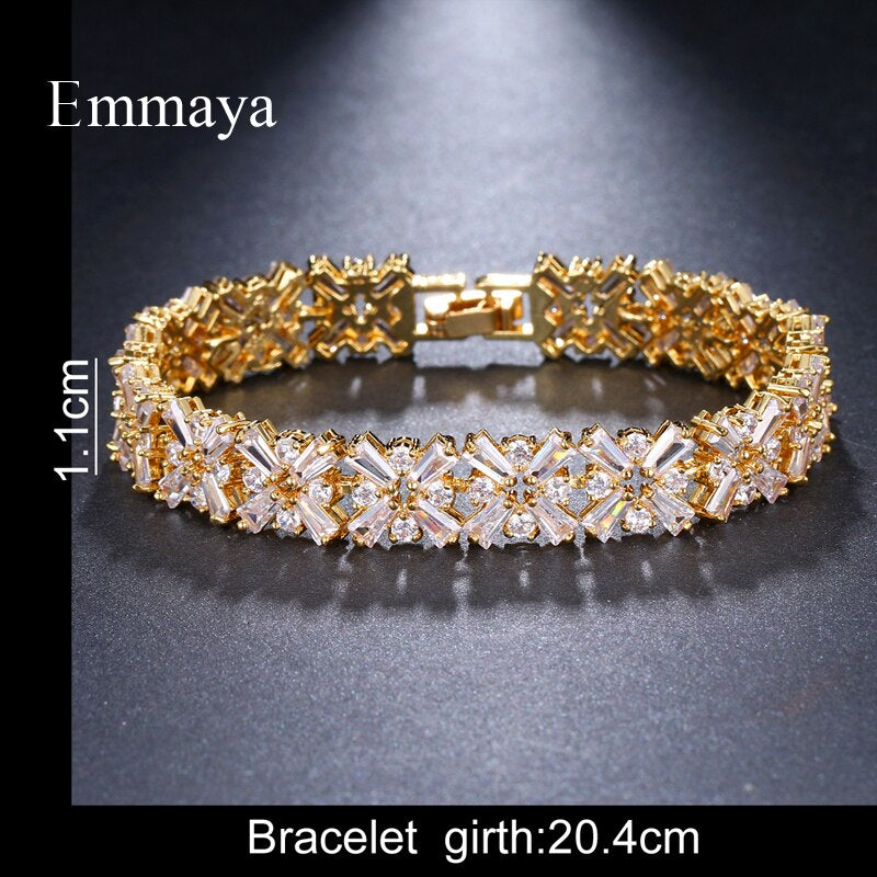 Luxury Bracelet Crystal Bracelets for Women Charm Bracelets & Bangles Female Bridal Wedding Jewelry