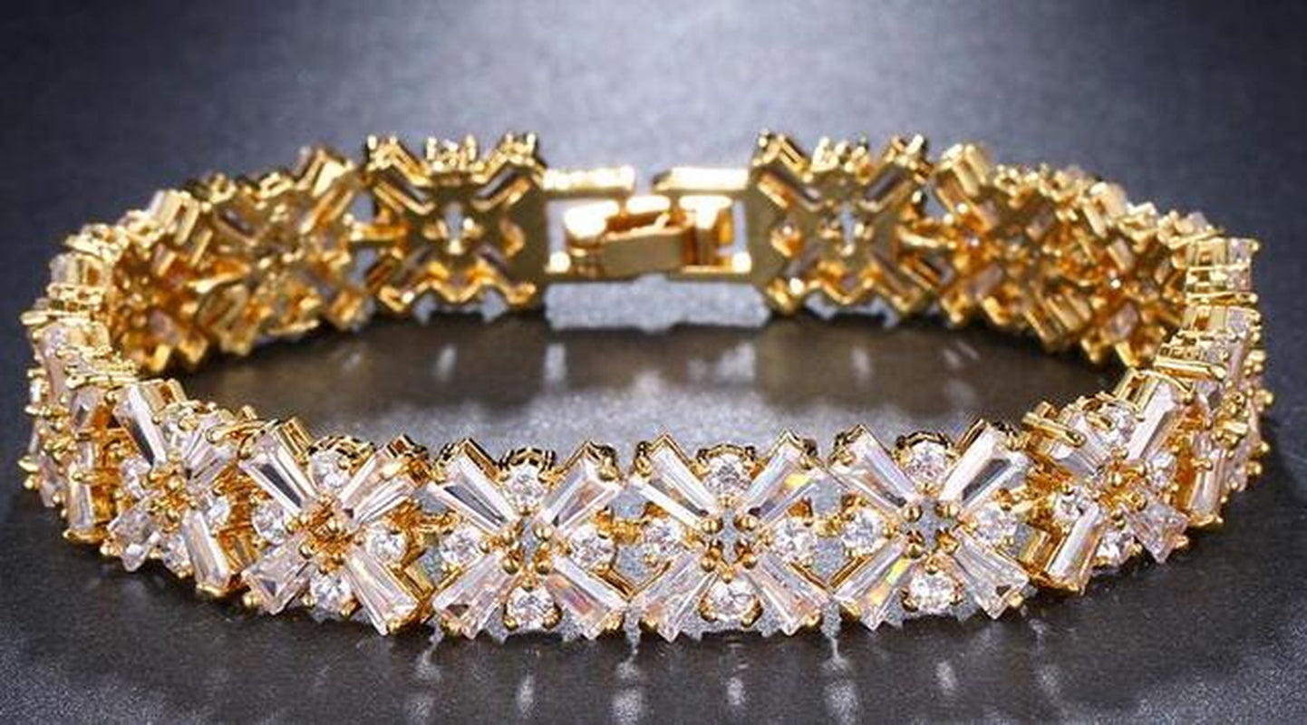 Luxury Bracelet Crystal Bracelets for Women Charm Bracelets & Bangles Female Bridal Wedding Jewelry