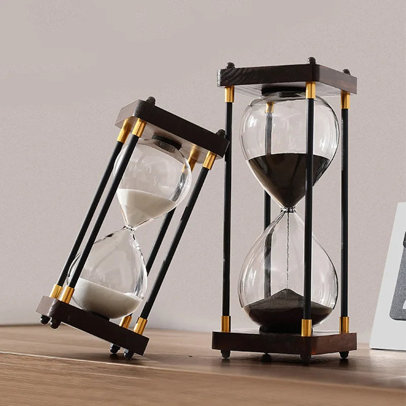 European Retro 15 Minutes Hourglass Sand Clock Home Supplie Timer Desktop Ornament Sandglass Luxury Living Room Decorations Gift