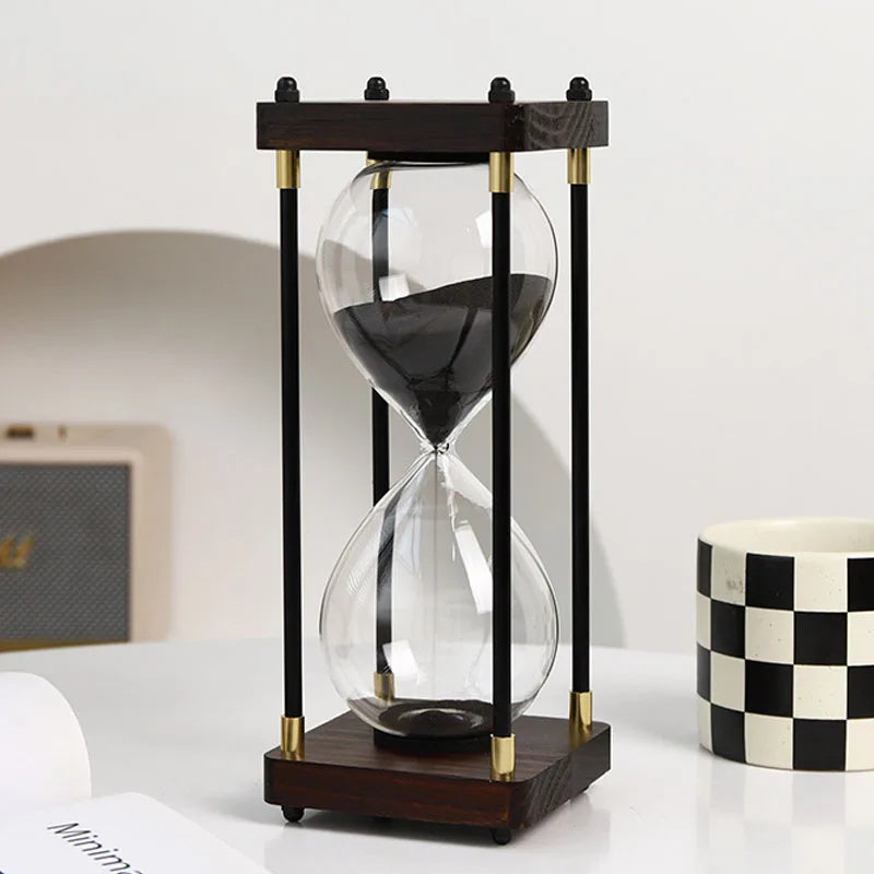 European Retro 15 Minutes Hourglass Sand Clock Home Supplie Timer Desktop Ornament Sandglass Luxury Living Room Decorations Gift