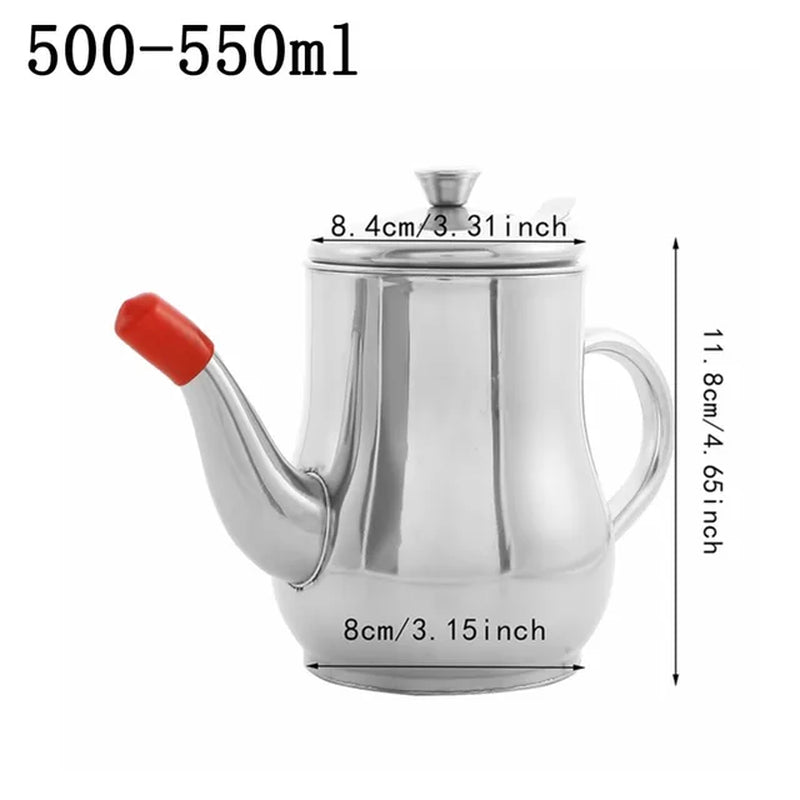 Filter Oil Pot Stainless Steel Household Leak-Proof Wine Pot Pouring Oil Bottle Seasoning Tank Kitchen Supplies Oz Pot Oil Tank